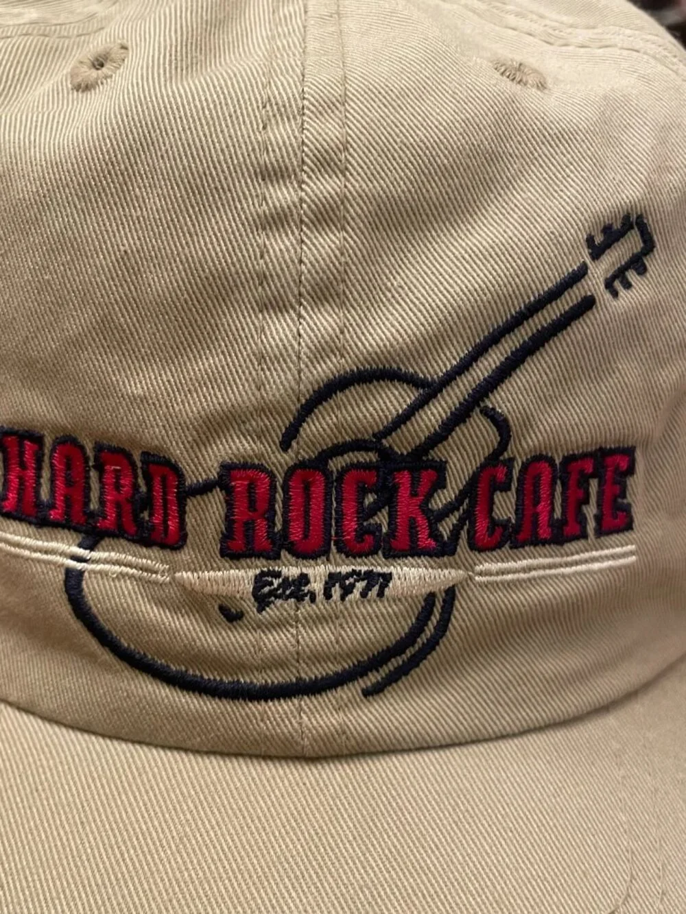 St. Thomas Hard Rock Cafe Beige Metal Buckle Strap Baseball Hat Cap